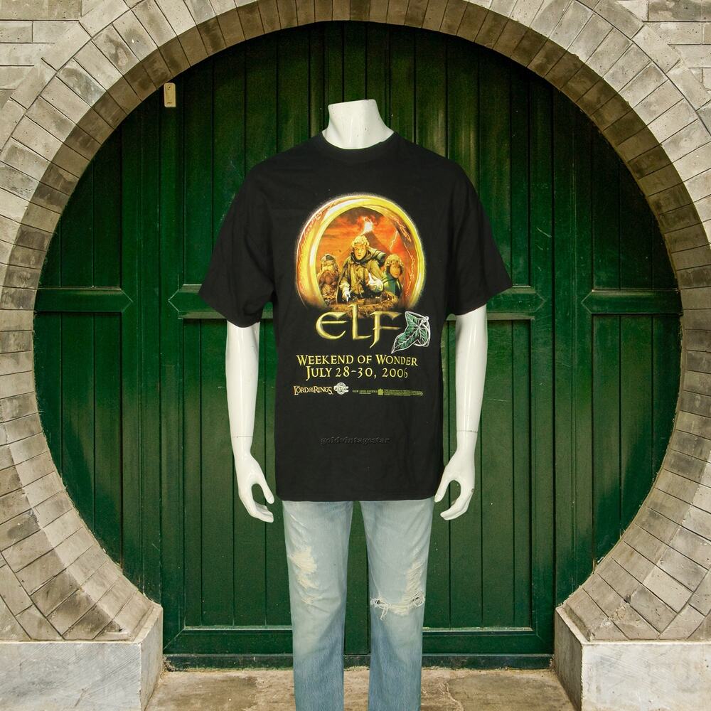 Y2K Vintage The Lord Of The Rings Elf Movie Film Promo 2006 T Shirt Tee L